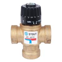 Смесительный термостатический клапан STOUT SVM-0110-164320 3/4 ВР 20-43С Kvs1,6  | Центр водоснабжения