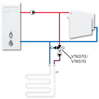 Термостатический клапан ESBE VTA372 20-55°C G1 20-3,4  | Центр водоснабжения